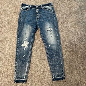 KanCan Mid Rise Ankle Skinny Jeans